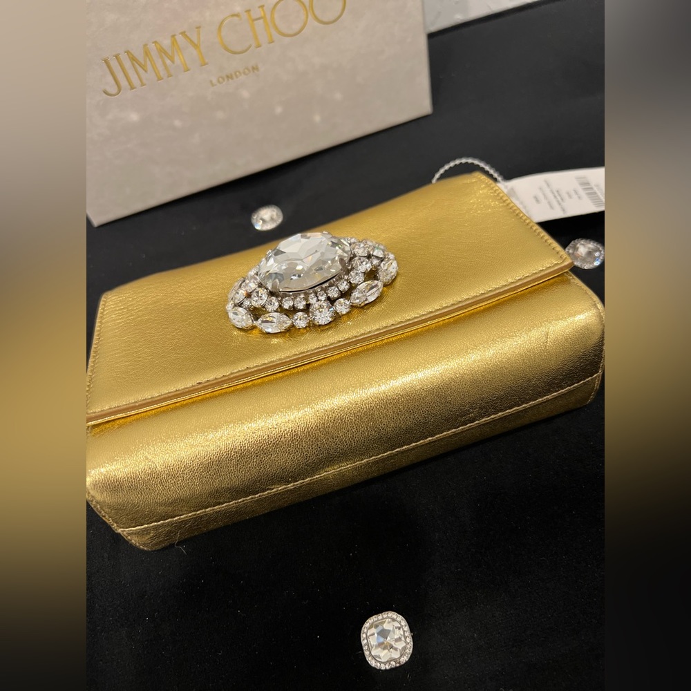 Jimmy Choo New With Tag clutch with chain